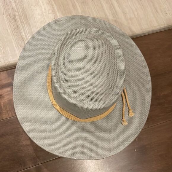 Anthropologie Light Gray Hat with Tan Band - Picture 8 of 12
